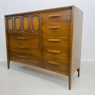 mid century modern walnut gentleman's magna chest from the Emphasis collection by Broyhill Premier 