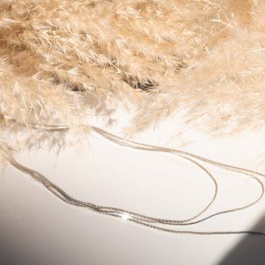 Vintage Silvertone 3 Strand Chain Necklace | THE SILVER COLLECTION 