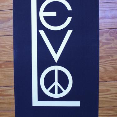 Original Vintage 1970s Peace and Love Art Screen Print In Black by Boston Artist Ellen Banks Unframed 