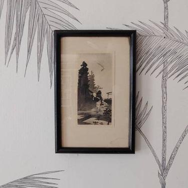 Vintage Artwork, Watercolor, Framed, Robey-French Co., Boston, circa 1910's 