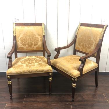 William Switzer Vintage Neoclassical Itialian chairs, pair 