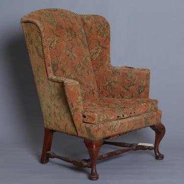 Late 19th Century Queen Anne Wing Chair from a Boston Manufacturer