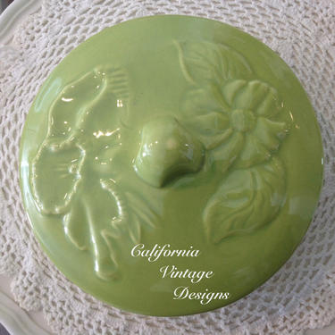 Hibiscus Green Soufflé Dish by CalVintageDesigns