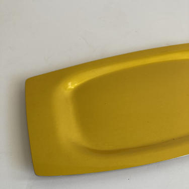 Vintage Emalox Yellow Enamel Aluminum Tray 