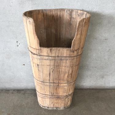 Vintage Wooden Hud Basket