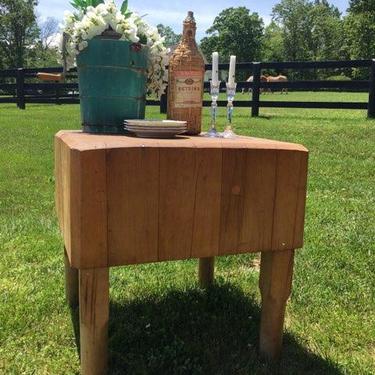 Extra Large Antique Butcher Block Island/Table