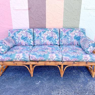 Old Florida Rattan Sofa