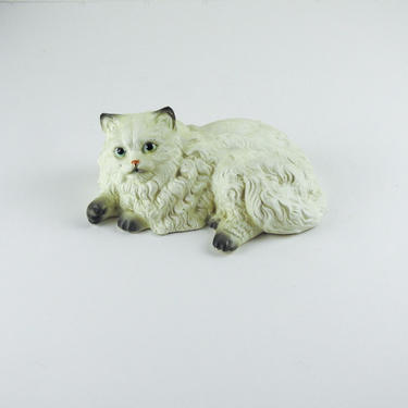 Vintage Ceramic Cat Statue  / Retro Ceramic Kitten 