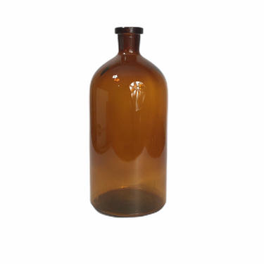 Large Brown Apothecary Glass Bottle Vase, 11.75&amp;quot; 