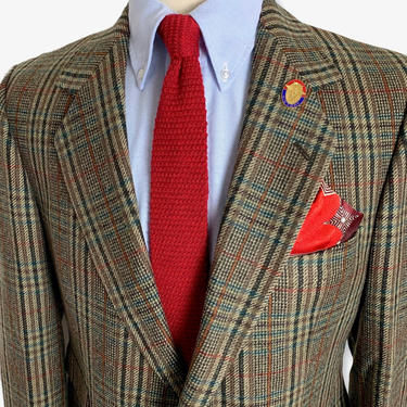 Vintage MAGEE Donegal TWEED Wool Blazer ~ 40 Short to Reg ~ jacket / sport coat ~ Glen Plaid ~ Preppy / Ivy Style /Trad ~ Irish / Ireland 