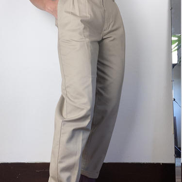 vintage khaki high waisted trousers size petite 12 
