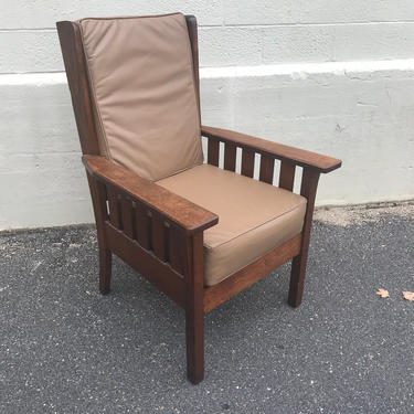Mission oak fireside arm chair 