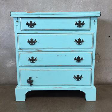 Vintage Hand Painted Early American Four Drawer Dresser