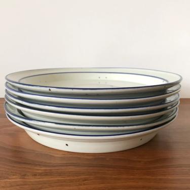 Set of 6 Dansk Blue Mist Dinner Plates by Niels Refsgaard 