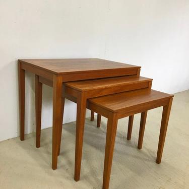 Set of Three Danish Modern Teak Nesting Tables 
