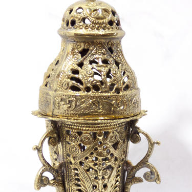 Vintage Footed Greek Orthodox Incense Burner Vessel Brass Incense Holder, Orthodox Religious Censer, Religious Artifact, Religious, 