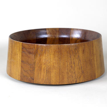 Vintage mcm large wooden teak bowl DANSK made in Denmark 