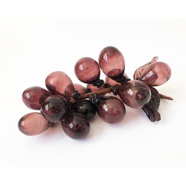 Vintage Purple Blown Glass Grapes 