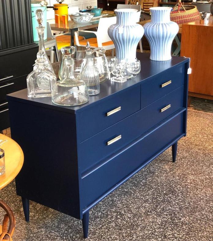 Navy Blue Mid-Century Modern Dresser! $450
