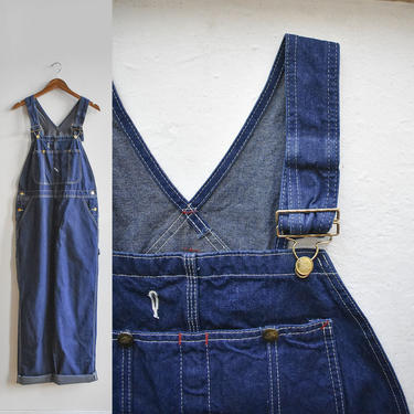 Vintage Dickies Denim Overalls / Vintage Jean Overalls / Vintage Workwear 36 Waist / Vintage 1980s Dickies Overalls / Denim Overalls Large 