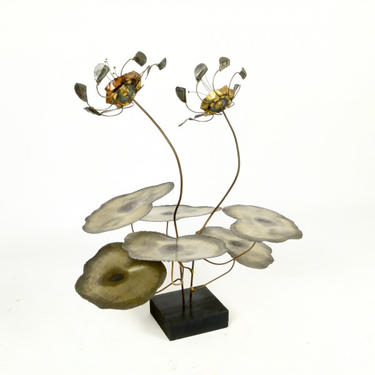 Large Fabricated Metal Floral Sculpture