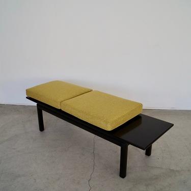 Mid-century Modern Bench With New Cushions in Wool! 