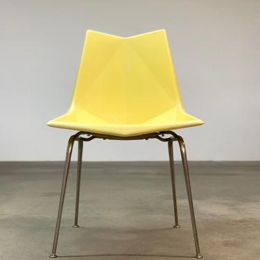 Paul McCobb Origami Yellow Fiberglass Chair 