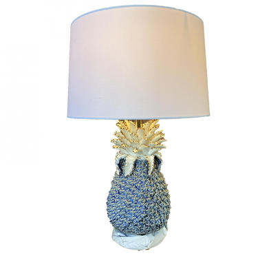 Ceramic Pine Apple Lamp with Large Shade w/ shade 