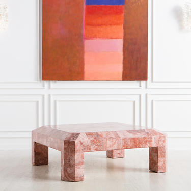 Pink Tessellated Marble Coffee Table