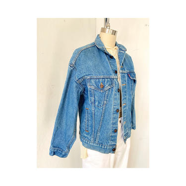 Levis Jean jacket, Levis Denim 90s, Button Up Levi Strauss Blue Vintage Denim, Retro Biker Medium, Size Small 