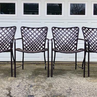 Set of 4 Brown Jordan ‘Tamiami’ Patio Chairs