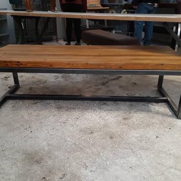 Vintage salvaged bowling ally coffee table 
