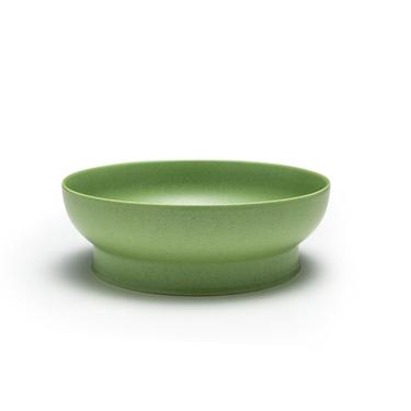 Green Porcelain Bowl on Pedestal