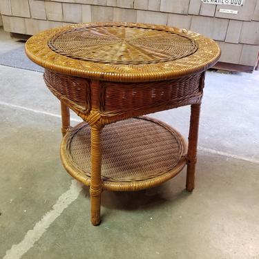 Cute Wicker Table 24" Diameter and 22" Tall