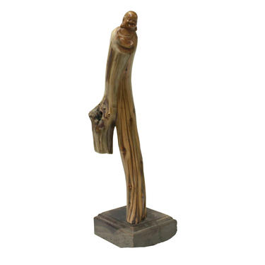 Chinese Cypress Wood Carved Irregular Shape Happy Buddha Statue cs5546E 