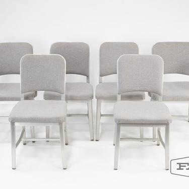 Set of 6 Grey Emeco Chairs