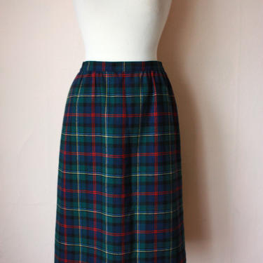 80s Pendleton Wool Skirt Malcolm Tartan Plaid Size M / L 