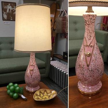Vintage Pink Atomic Age  Lamp