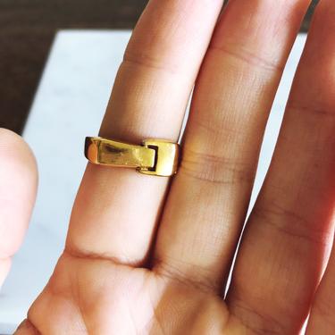 Vintage Italian Gold Buckle Ring 