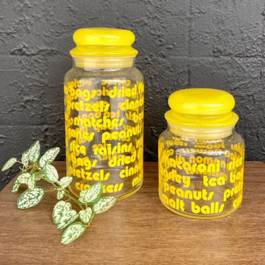 Yellow 1970s Snack Jars 