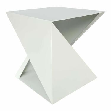 Darryl Carter for Baker White Geometric Fold Accent Table