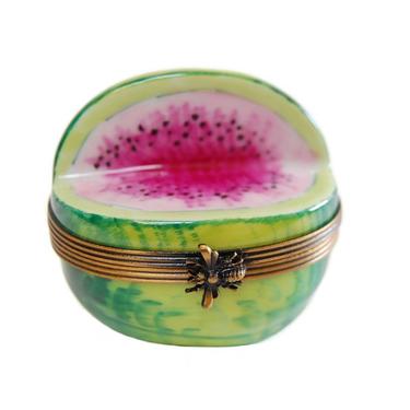 Limoges Watermelon Trinket Box French Vintage Porcelain Box Collectibles Miniatures Jewelry 