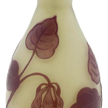 1900s Galle Cameo Glass Art Nouveau Perfume Bottle 