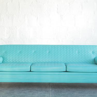 Blue Mid Century Sofa