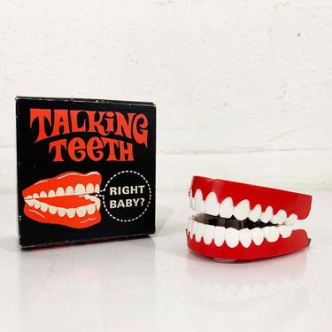 Vintage Talking Teeth Gag Gift Colorful Toy Made in the USA Chicago 1970 1970s 70s Toys Ephemera Fishlove &amp; Co. Yakity-Yak Funny Joke 