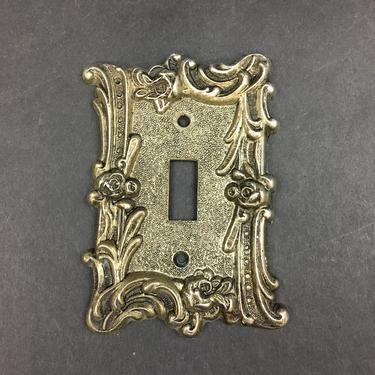 Vintage Brass Plated Light Switch Plate Cover