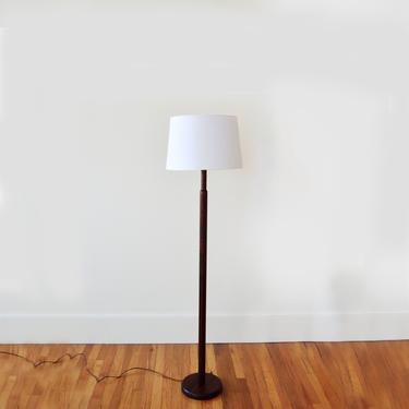 Vintage Turned Walnut Floor Lamp by Gordon & Jane Martz for Marshall Studios USA | Minimalist Wood Lighting | Mid Century Lighting 