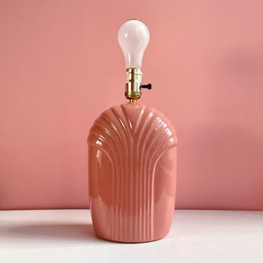 Small Pink Art Deco Lamp 