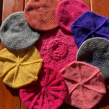 Handmade crocheted berets
