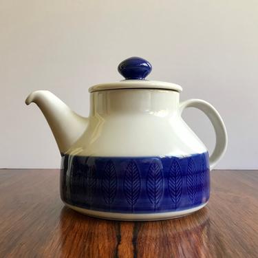 Vintage Rörstrand of Sweden Koka Blue Teapot (~6&quot;) 